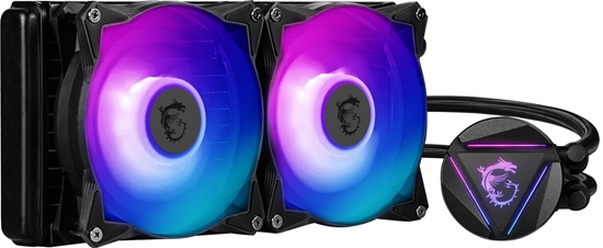 Picture of MSI MAG CORELIQUID 280R V2 Liquid CPU Cooler '280mm Radiator, 2x 140mm ARGB PWM Fan, ARGB lighting, Center Supported, Compatible with Intel and AMD Platforms, Latest LGA 1700 ready'