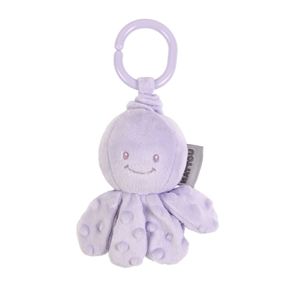 Изображение Nattou NATTOU Plush toy Octopus with vibration, 15cm, lilac