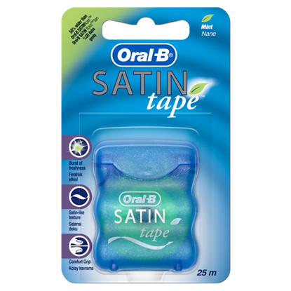 Изображение Dantų siūlas Oral B SATIN Floss, Mėtų Skonio, 25 m