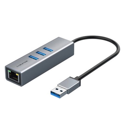 Изображение Adapter USB Extra Digital Extra Digital Premium adapteris USB 3.0 - USB 3.0 (3 Ports) + RJ45, 0.15m