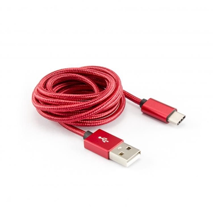 Attēls no Sbox USB->Type-C M/M 1.5m CTYPE-1.5R strawberry red