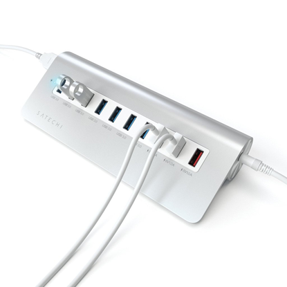 Изображение Šakotuvas SATECHI USB 3.0 Hub of aluminum, 10 ports ST-U310PA