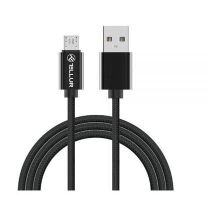 Изображение Tellur Data cable, USB to Micro USB, Nylon Braided, 1m black