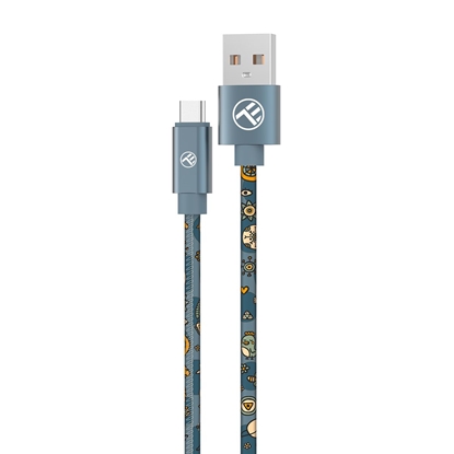 Attēls no Tellur Graffiti USB to Type-C cable 3A 1m blue