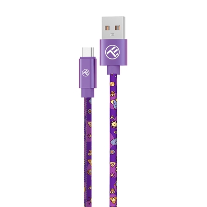 Attēls no Tellur Graffiti USB to Type-C cable 3A 1m purple