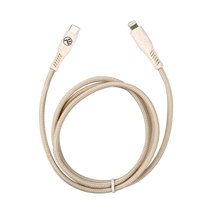 Picture of Tellur Green Data Cable Type-C To Lightning 2.4A PD20W 1m nylon cream