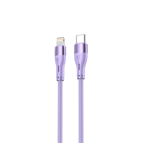 Picture of Tellur Silicone Type-C to Lightning cable PD30W 1m purple