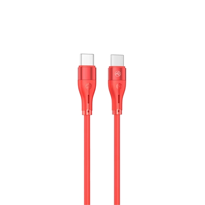 Изображение Tellur Silicone Type-C to Type-C cable PD60W 1m red
