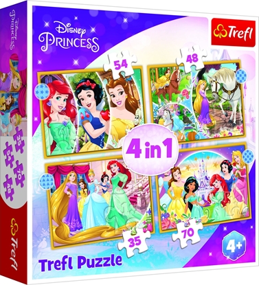 Picture of TREFL DISNEY PRINCESS 4 dėlionių rinkinys „Princesės“