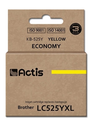 Attēls no Tusz Actis Tusz ACTIS KB-525Y (zamiennik Brother LC525Y Standard 15 ml żółty)