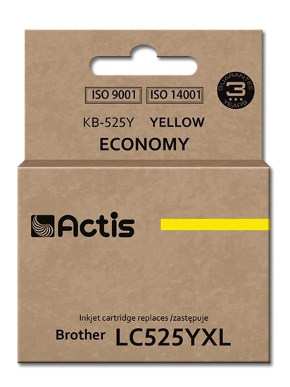 Picture of Tusz Actis Tusz ACTIS KB-525Y (zamiennik Brother LC525Y Standard 15 ml żółty)