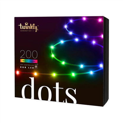Picture of Twinkly|Dots Smart LED Lights 60 RGB (Multicolor), USB Powered, 3m, Black|RGB – 16M+ colors
