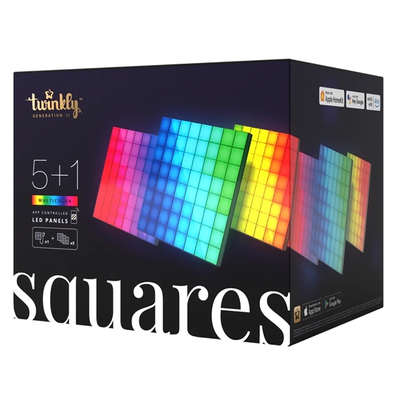 Picture of TwinklySquares Smart LED Panels Starter Kit (6 panels)RGB – 16M+ colors