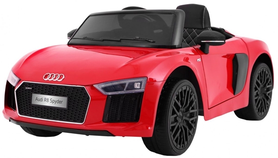 Изображение Vaikiškas elektromobilis AUDI R8 Spyder, raudonas lakuotas