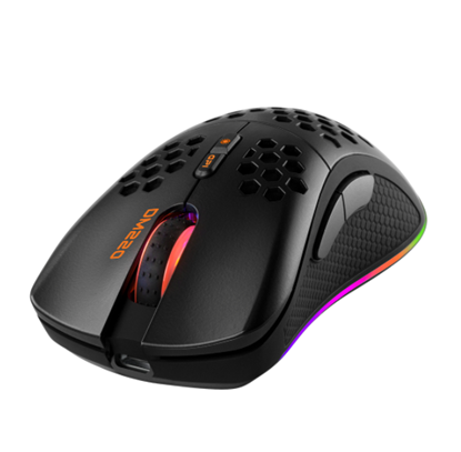 Изображение Žaidimų pelė DELTACO GAMING GAM-120, belaidė, 400-6400 DPI, RGB, juoda