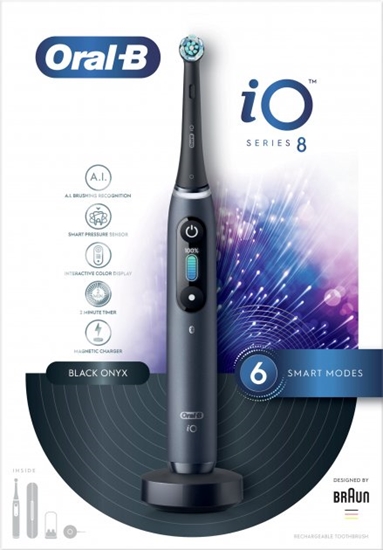 Picture of Oral-B | Electric Toothbrush | iO Series 8N | Rechargeable | For adults | Number of brush heads included 1 | Number of teeth brushing modes 6 | Black Onyx