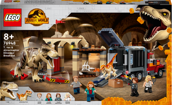 Picture of Konstruktorius LEGO JURASSIC WORLD Dinozauro tiranozauro ir atrociraptoriaus pabėgimas 76948