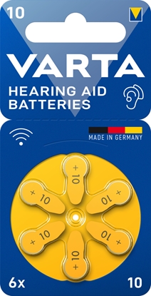 Picture of 1x6 Varta Hearing Aid Batteries Type 10             24610101416