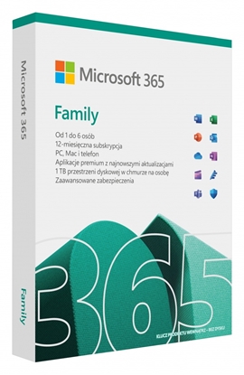 Picture of 365 Family PL P10 1Y 6Users Win/Mac Medialess Box  6GQ-01940