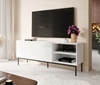 Picture of ABETO RTV cabinet on black steel frame 150x42x60 cm white/gloss white