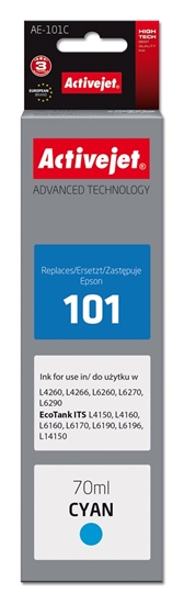 Picture of Activejet AE-101C Ink (replacement for Epson 101; Supreme; 70 ml; cyan)