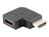 Picture of Adapter HDMI(M) - HDMI(F) Kątowy 90 stopni prawo Czarny 