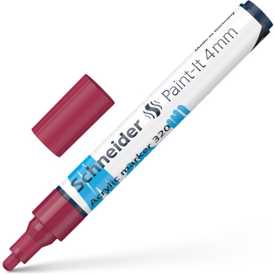 Picture of Akrila marķieris SCHNEIDER Paint-it 320, 4mm, bordo