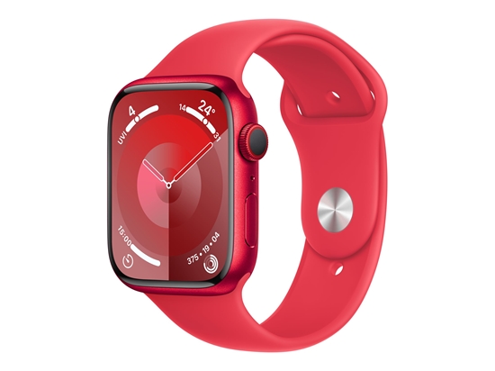 Picture of Išmanusis laikrodis APPLE Watch 9 GPS+CELL 45mm (PRODUCT)RED Alum. Case/(PRODUCT)RED Sport Band-S/M