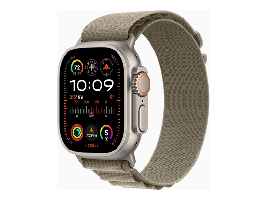 Picture of Išmanusis laikrodis APPLE Watch Ultra 2 GPS+Cell 49mm Titanium Case with Olive Alpine Loop - Medium