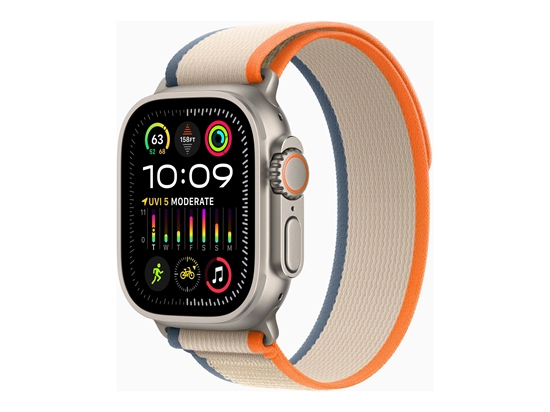 Picture of Išmanusis laikrodis APPLE Watch Ultra 2 GPS+Cell 49mm Titanium Case with Orange/Beige Trail Loop-M/L