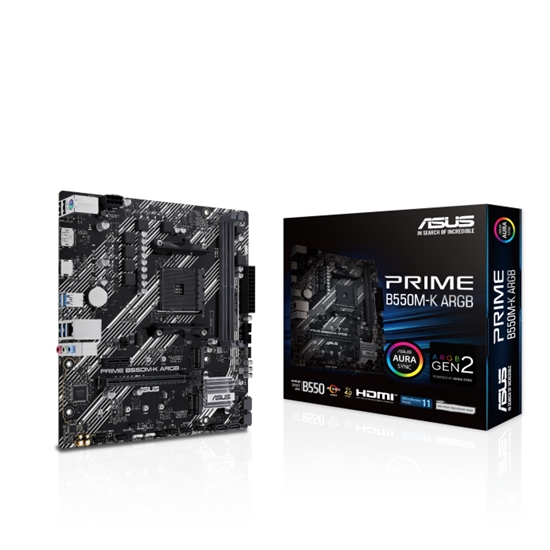 Изображение ASUS PRIME B550M-K ARGB AMD B550 Socket AM4 micro ATX