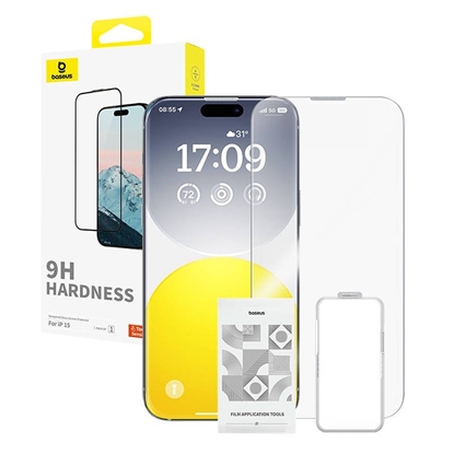 Attēls no Baseus 0.3mm Diamond Tempered Glass for Apple iPhone 15