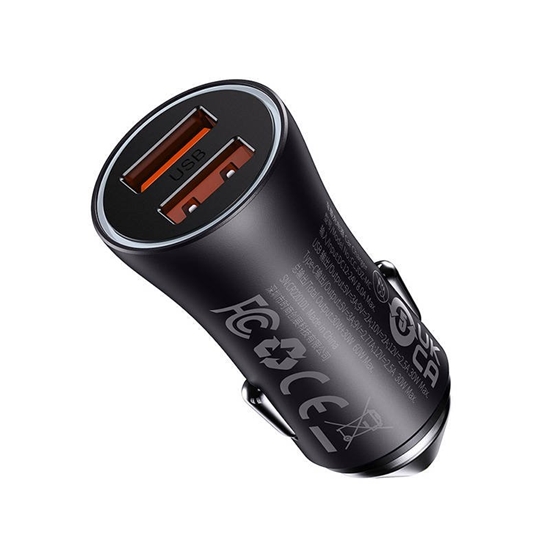 Picture of Auto lādētājs Baseus Max Car Charger 60W Grey