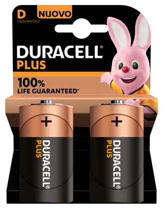 Изображение Baterija Duracell D2 Basic Alkaline 2 Pack
