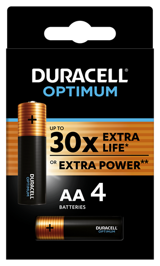 Picture of Baterijas DURACELL OPTIMUM AA 4 gab.