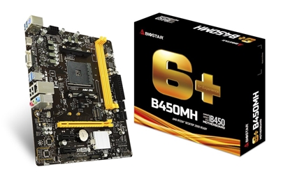 Изображение Biostar B450MH motherboard AMD B450 Socket AM4 micro ATX