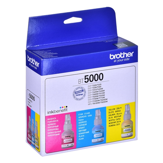 Изображение Brother BT5000CLVAL ink cartridge 3 pc(s) Compatible Cyan, Magenta, Yellow