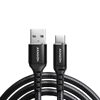 Изображение BUCM-AM10AB Kabel USB-C - USB-A, 1.0m USB 2.0, 3A, ALU, oplot Czarny