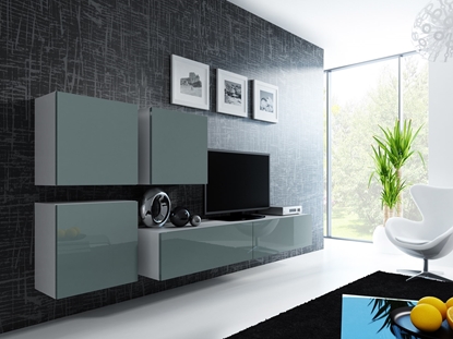 Изображение Cama Living room cabinet set VIGO 23 white/grey gloss