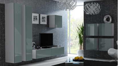 Attēls no Cama Living room cabinet set VIGO 24 white/grey gloss