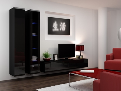 Attēls no Cama Living room cabinet set VIGO 3 black/black gloss