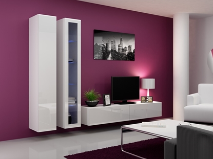 Attēls no Cama Living room cabinet set VIGO 3 white/white gloss