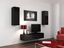 Attēls no Cama Living room cabinet set VIGO 7 black/black gloss