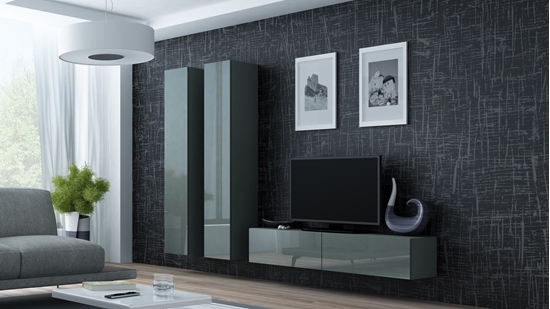 Picture of Cama Living room cabinet set VIGO 9 grey/grey gloss
