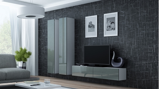 Picture of Cama Living room cabinet set VIGO 9 white/grey gloss