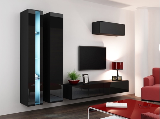 Picture of Cama Living room cabinet set VIGO NEW 1 black/black gloss