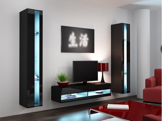 Picture of Cama Living room cabinet set VIGO NEW 12 black/black gloss