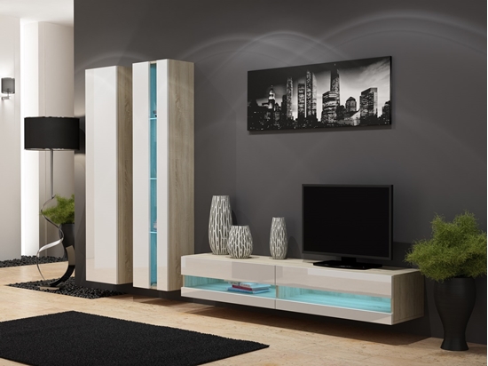 Picture of Cama Living room cabinet set VIGO NEW 5 sonoma/white gloss