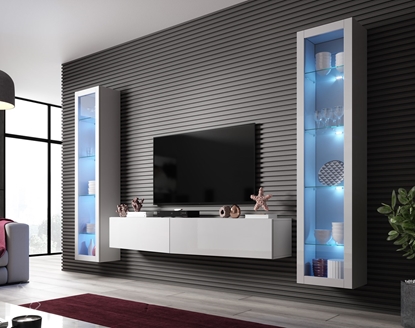 Attēls no Cama Living room cabinet set VIGO SLANT 6 white/white gloss