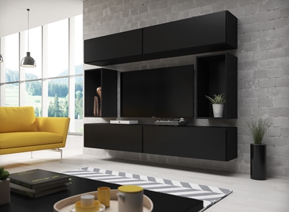 Attēls no Cama living room furniture set ROCO 1 (4xRO1 + 2xRO4) black/black/black